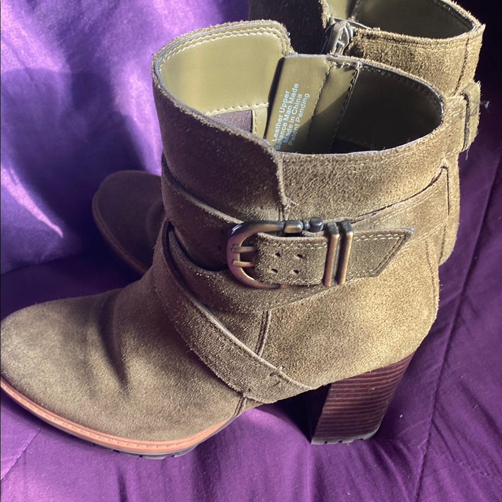 Women's Suede Ankle Boots - Brown